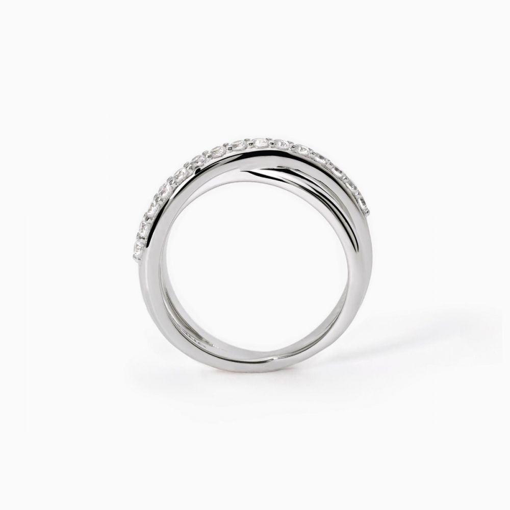 Mabina Anello Donna Argento Doppia Fascia Incrociata