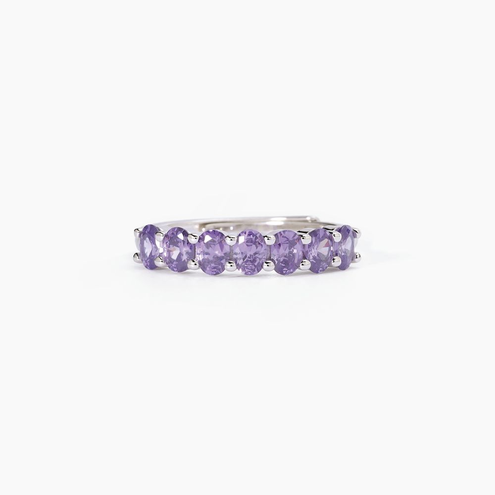 Mabina Anello Regolabile Argento Zirconi Viola
