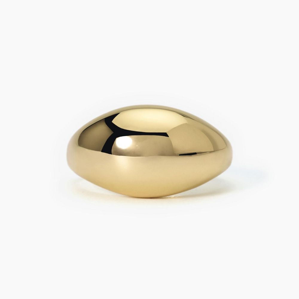 Mabina Anello Chevalier Bombato Regolabile Argento Gold 