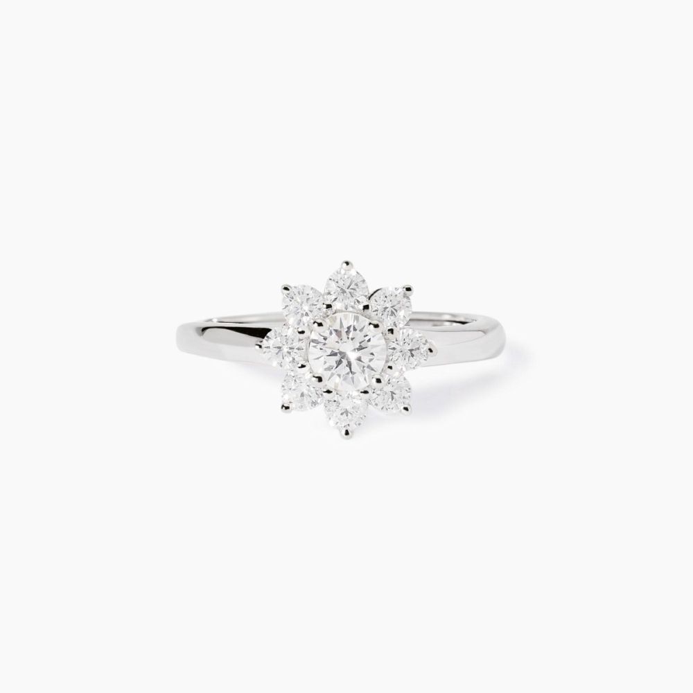 Mabina Anello Argento Zirconi Taglio Girasole