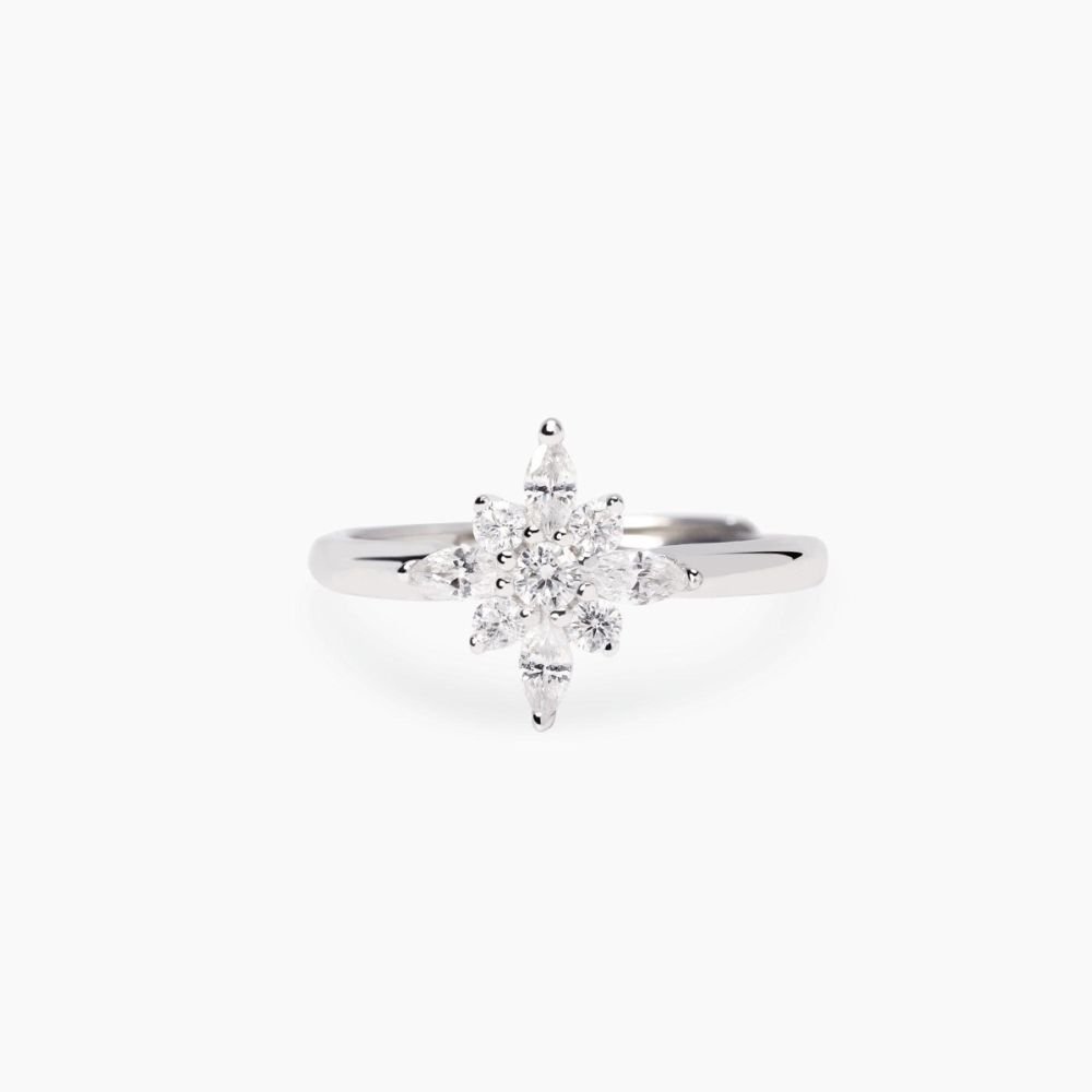 Mabina Anello Argento Zirconi Stella Polare