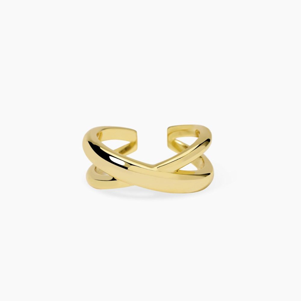Mabina Anello Intrecciato Argento Gold
