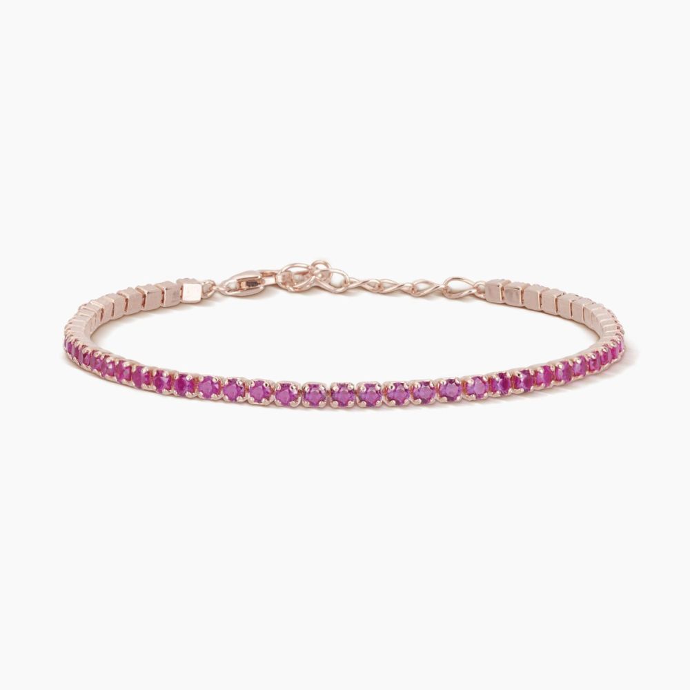 Mabina Tennis Argento Rose e Rubini Sintetici