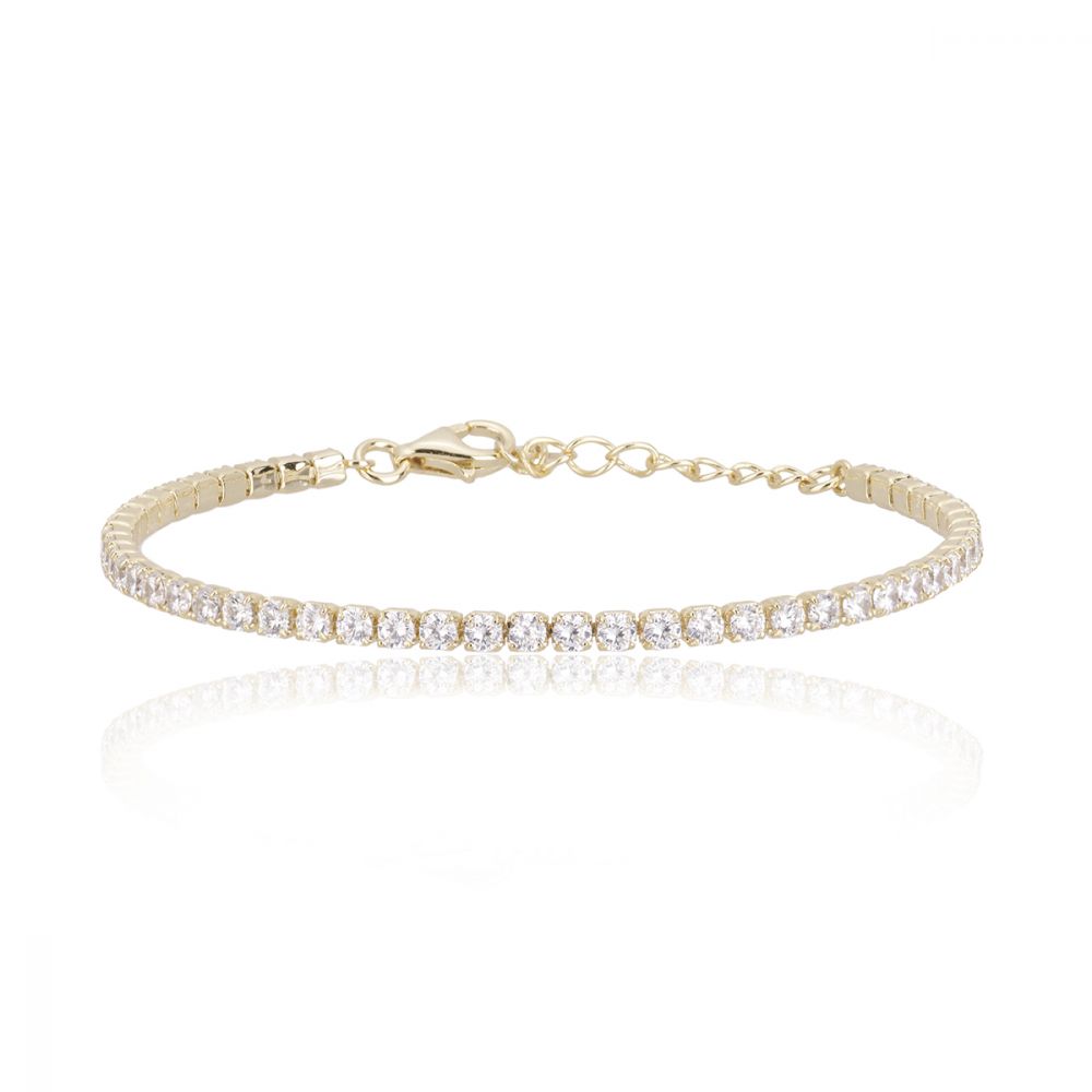 Mabina Bracciale Donna Argento Gold Zirconi Bianchi 