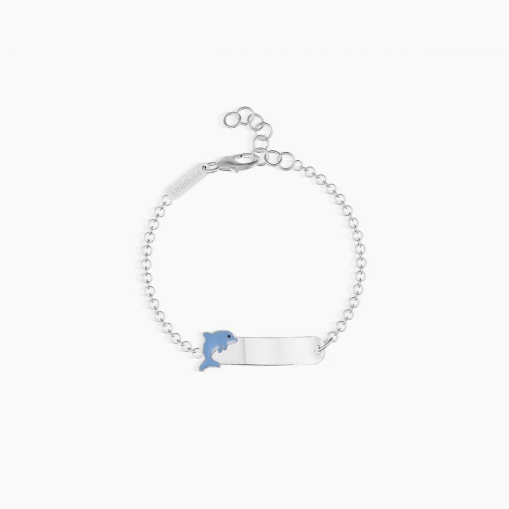 Mabina Bracciale Kids Argento Delfino e Targhetta