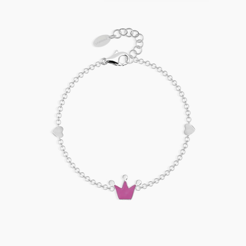 Mabina Bracciale Argento Corona e Cuori