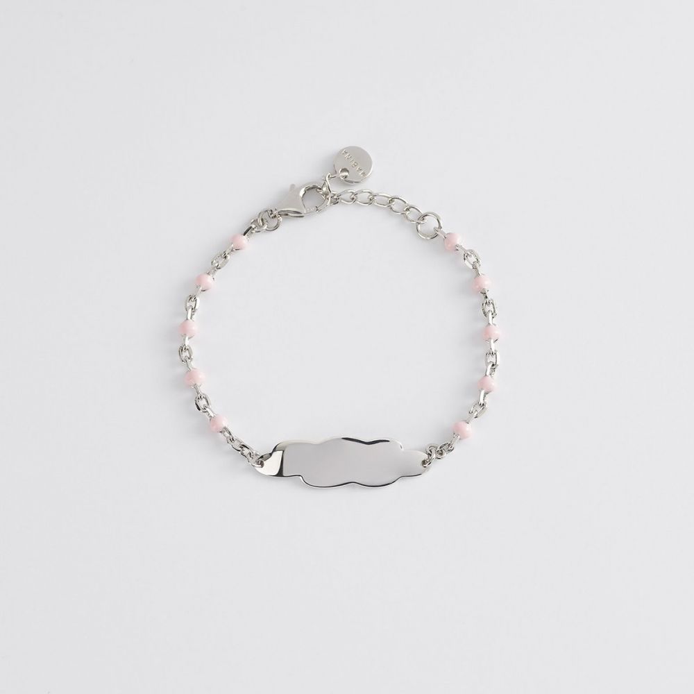 Mabina Bracciale Kids Argento Targhetta Rosa