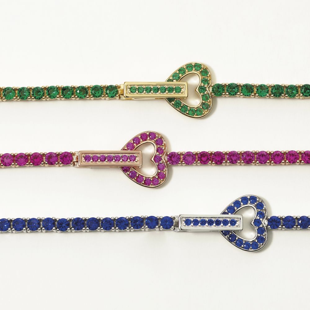 Mabina Bracciale Tennis Argento Zirconi Blu-S