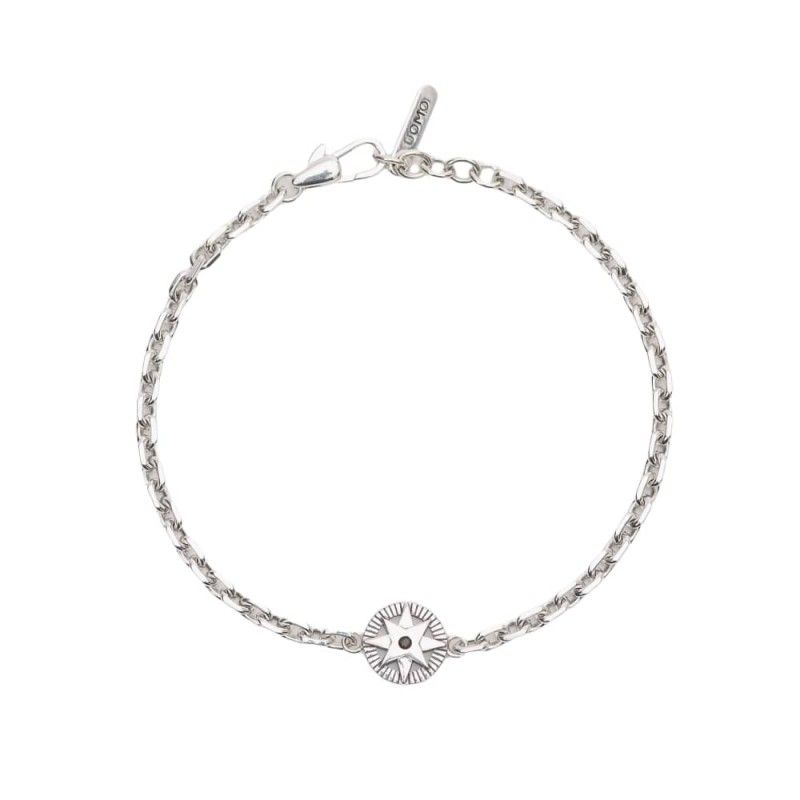 Mabina Bracciale Uomo Argento Rodiato Rosa Dei Venti
