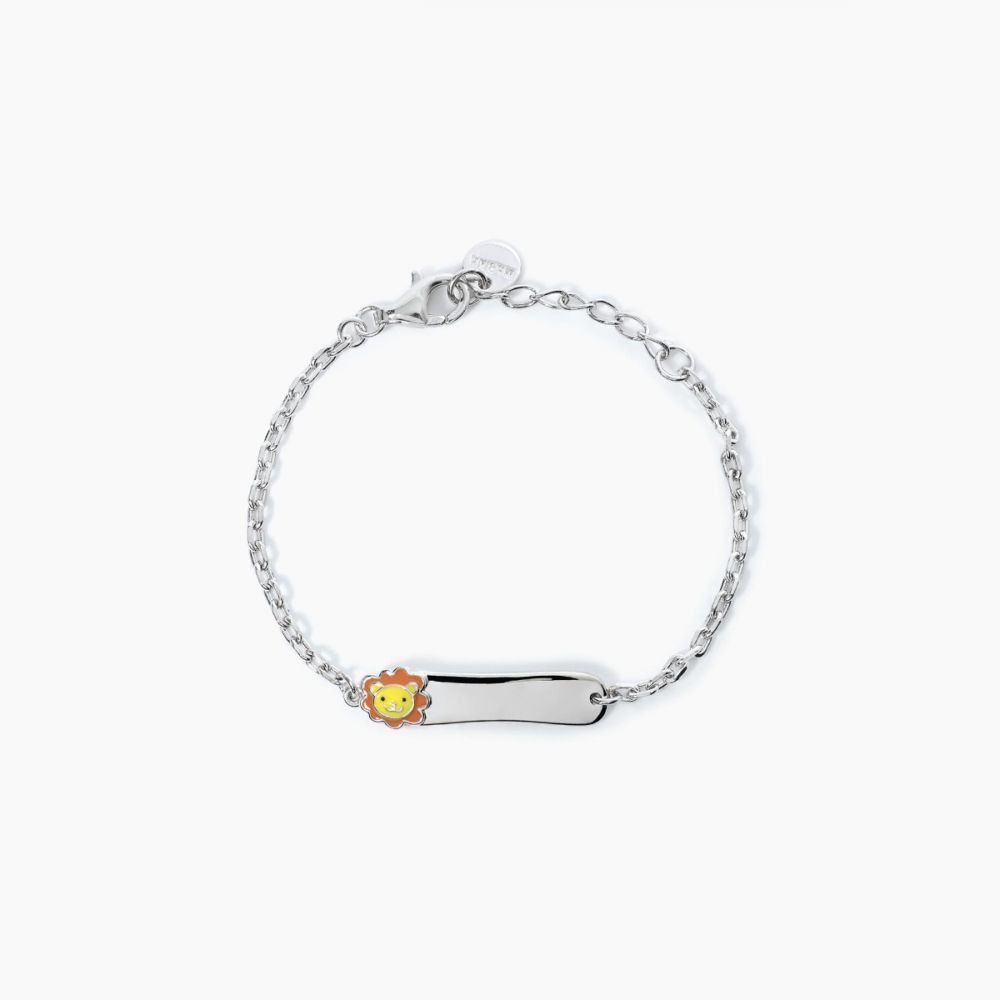 Mabina Bracciale Kids Argento Leone e Targhetta