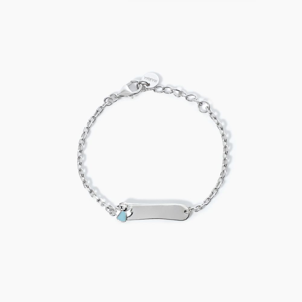 Mabina Bracciale Kids Argento Angelo e Targhetta