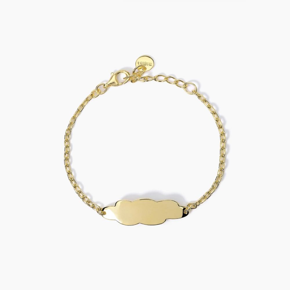 Mabina Bracciale Kids Argento Gold  Targhetta Nuvola