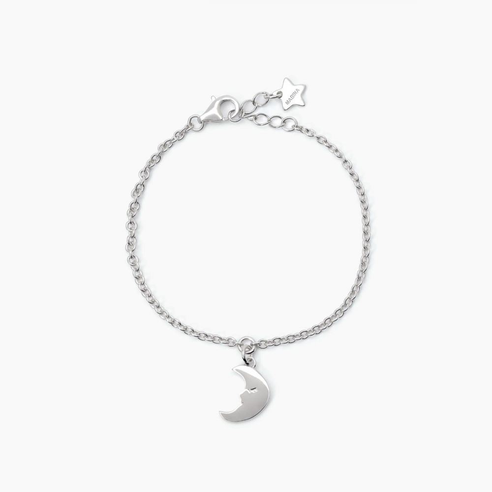 Mabina Bracciale Argento Pendente Mezzaluna