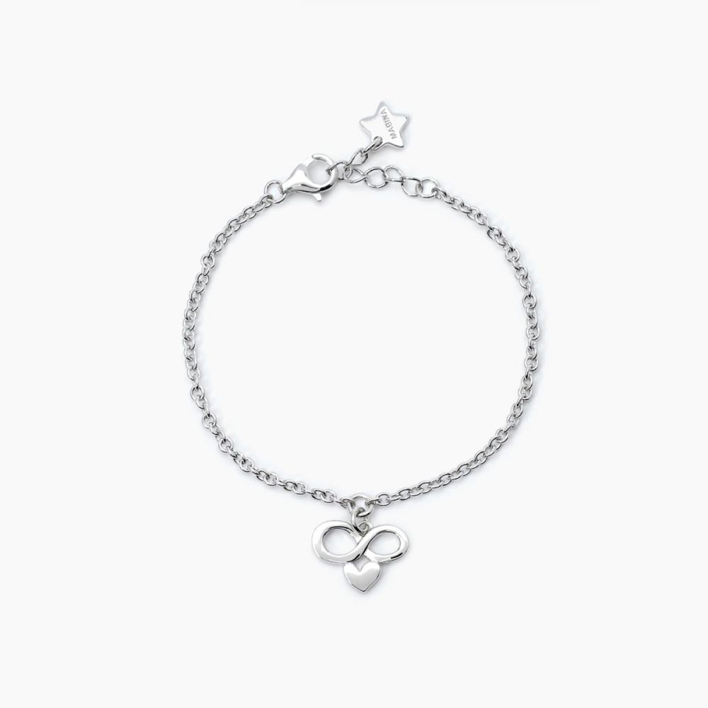 Mabina Bracciale Argento Pendente Infinito e Cuore