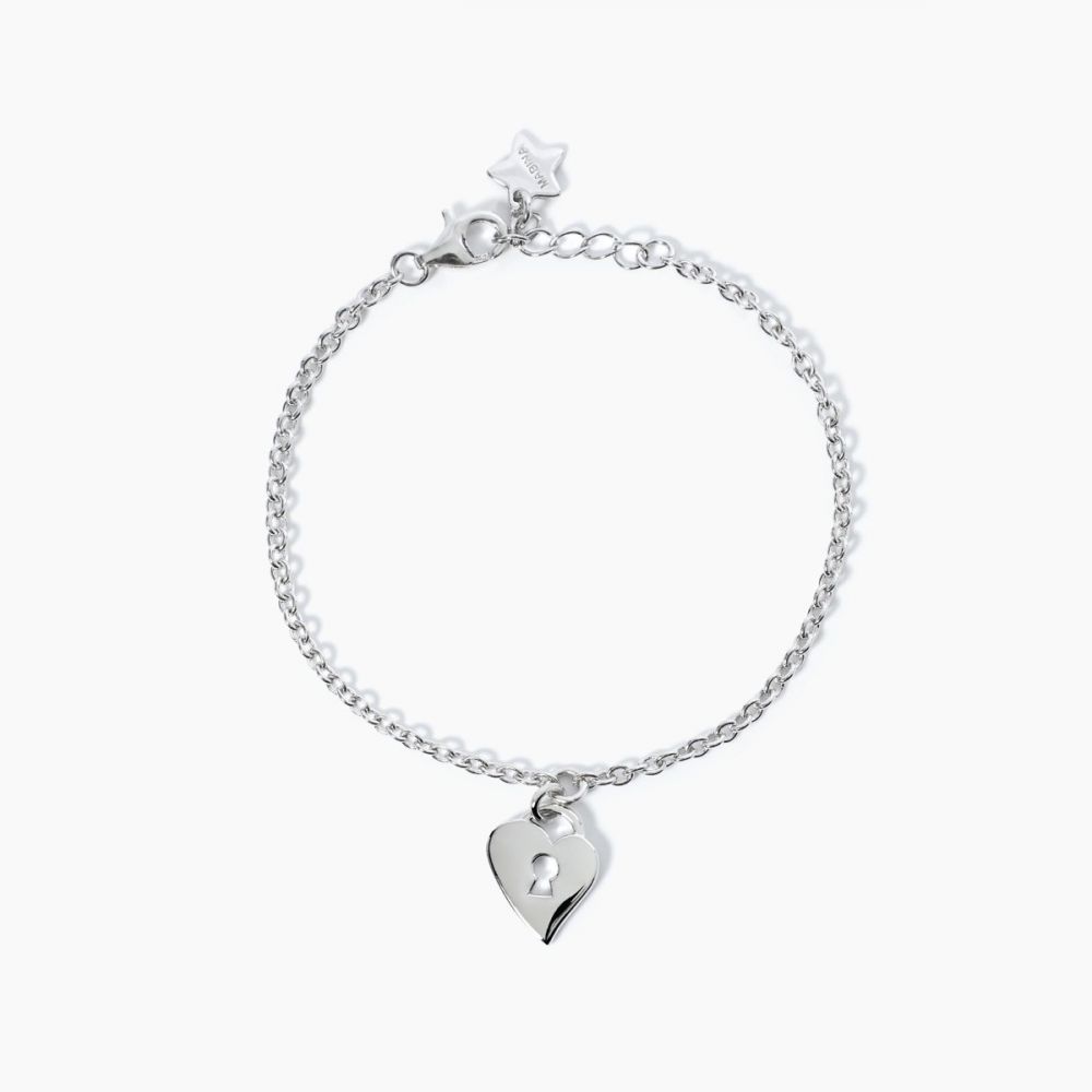 Mabina Bracciale Argento Pendente Cuore Lucchetto