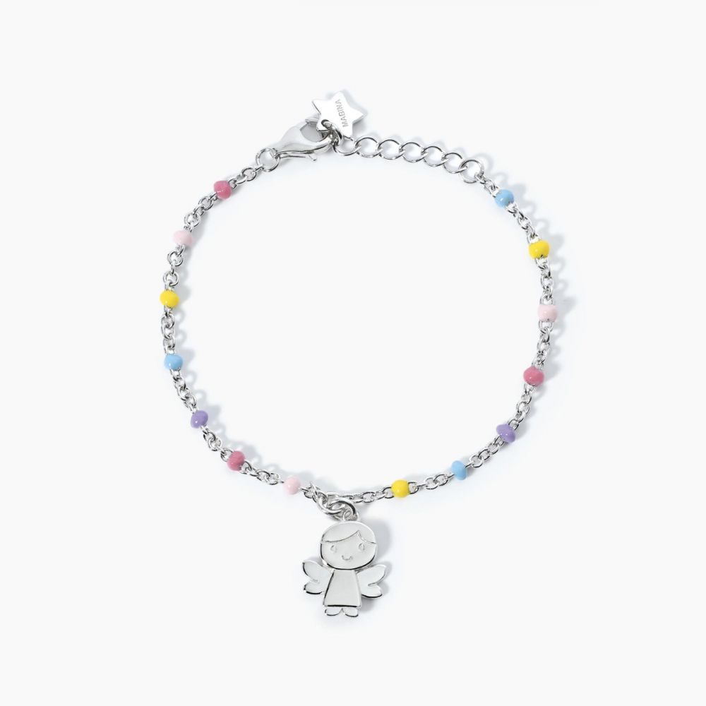 Mabina Bracciale Argento Pendente Angioletto