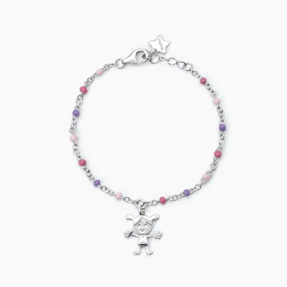 Mabina Bracciale Argento Pendente Bambina