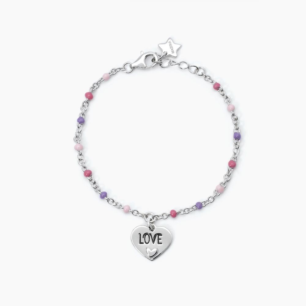 Mabina Bracciale Argento Pendente Cuore Love