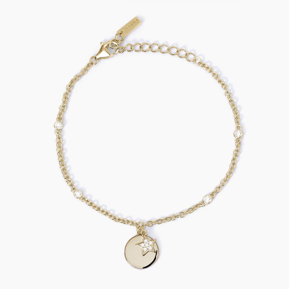 Mabina Bracciale Donna Argento Gold Tondo e Stella