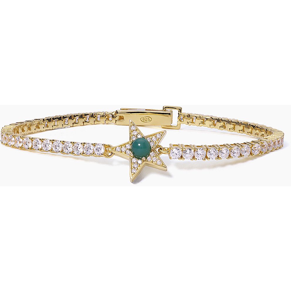 Mabina Tennis Argento Gold Zirconi Bianchi e Agata Starlet