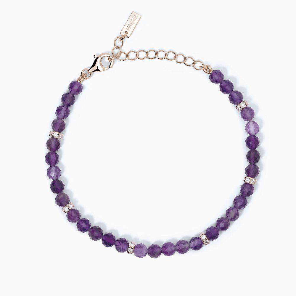 Mabina Bracciale Argento Rosato Ametista