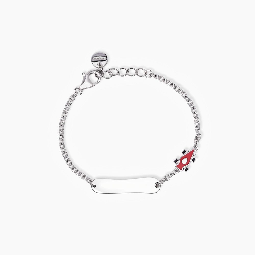 Mabina Bracciale Junior Argento Targhetta e Macchinina