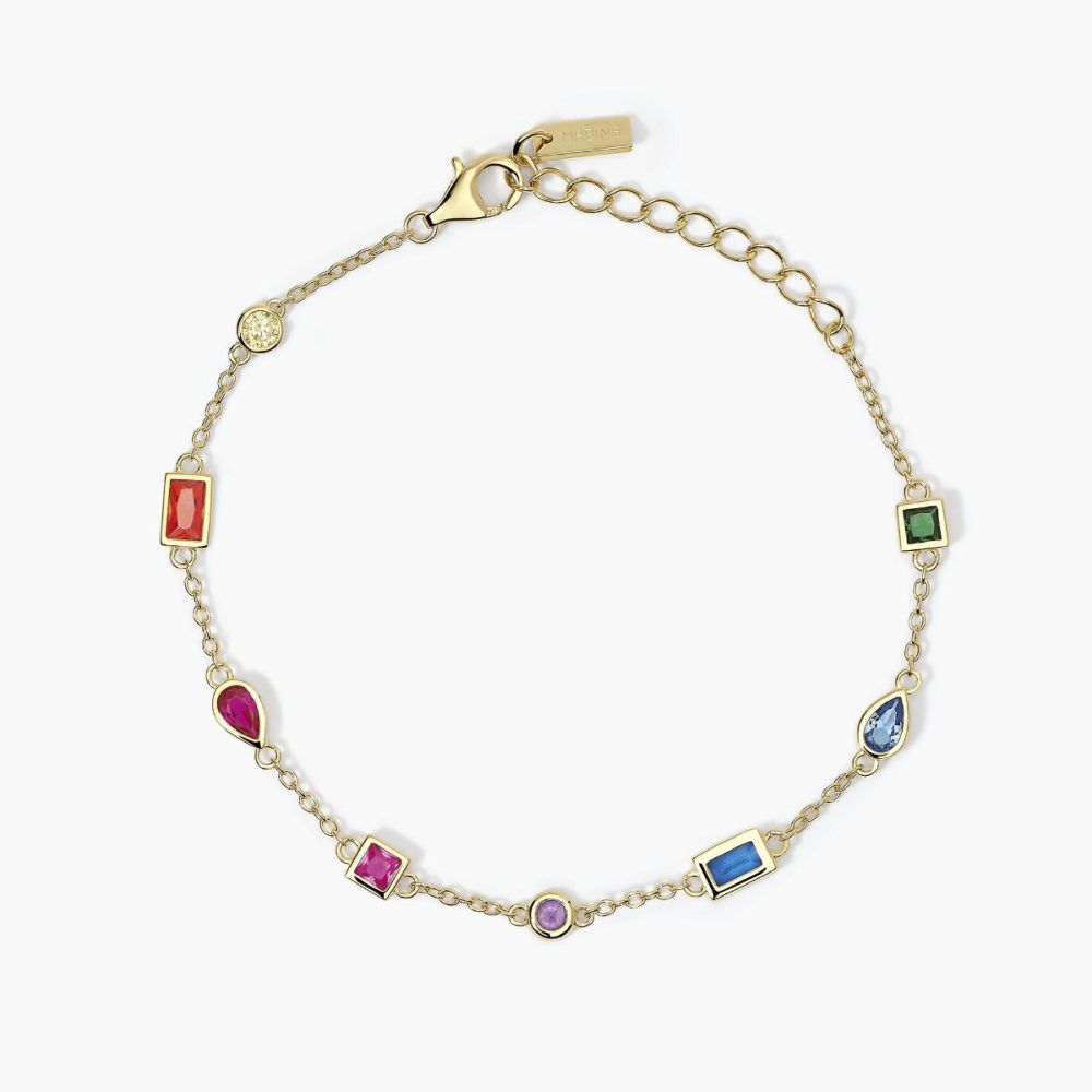 Mabina Bracciale Argento Gold Multicolor