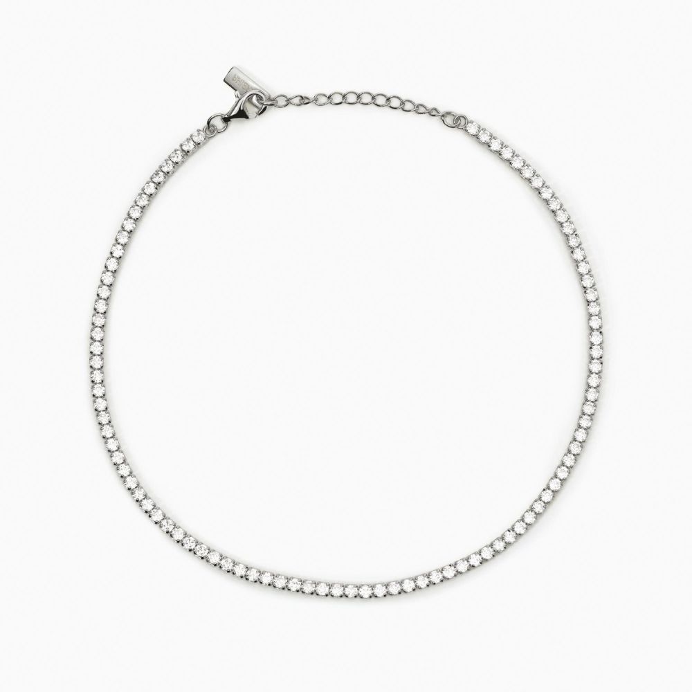 Mabina Cavigliera Argento Cristalli Bianchi