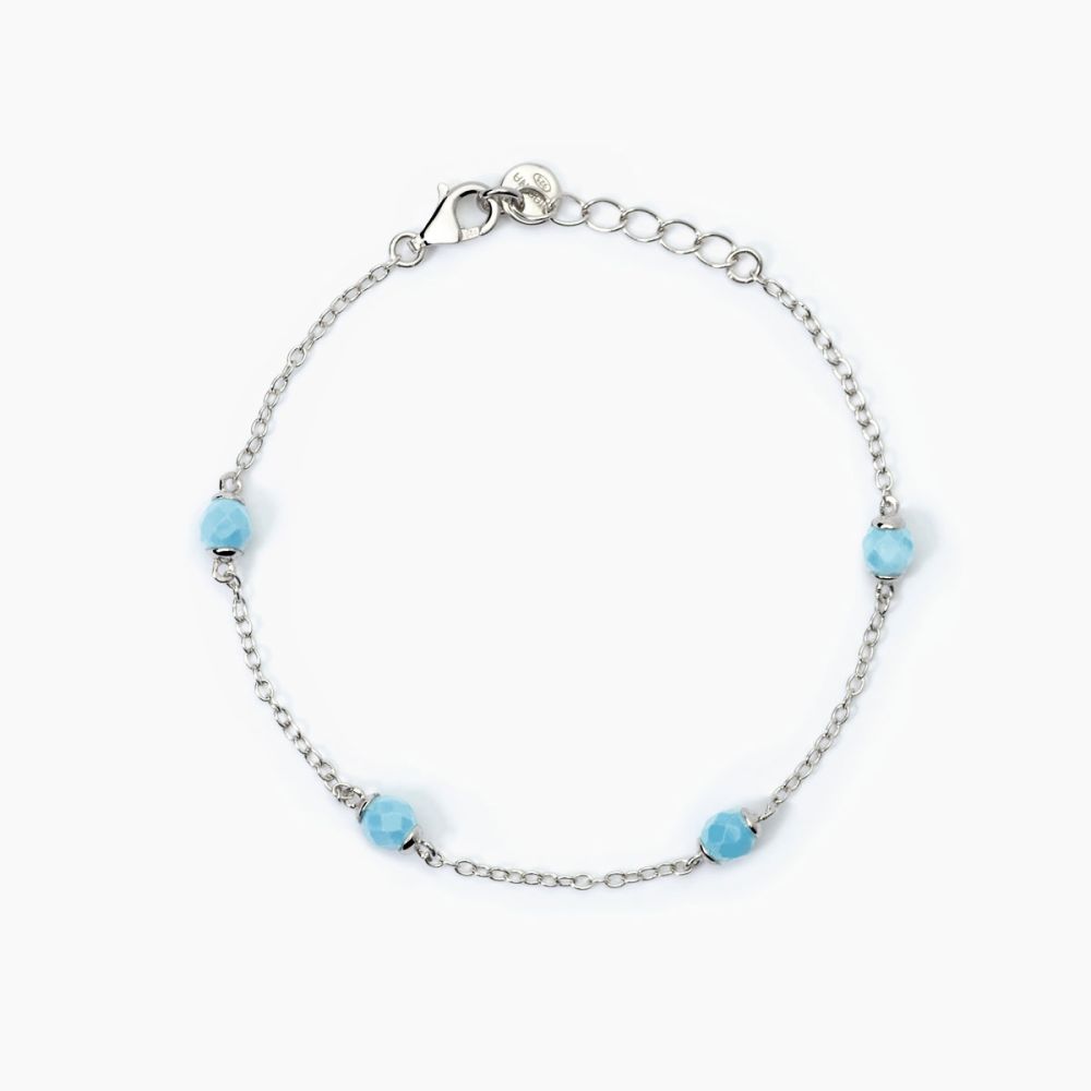 Mabina Bracciale Junior Argento Con Turchese