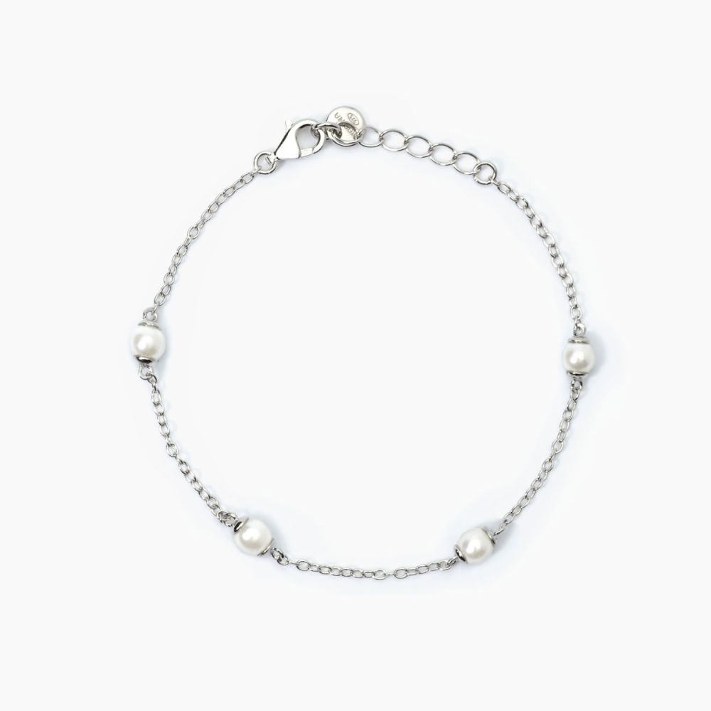 Mabina Bracciale Junior Argento Con Perle