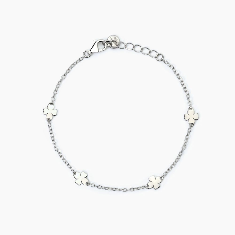 Mabina Bracciale Junior Argento Con Quadrifogli