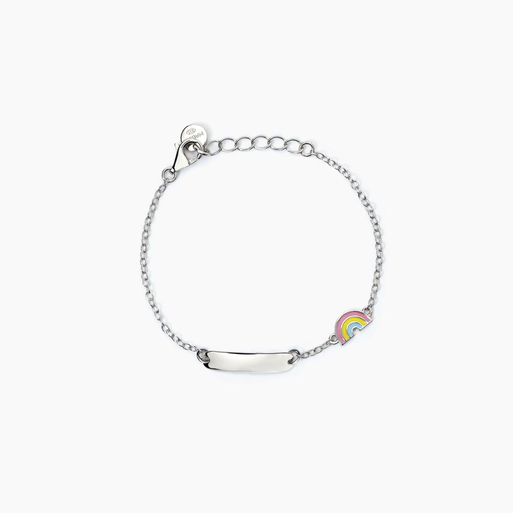 Mabina Bracciale Junior Argento Arcobaleno e Piastra