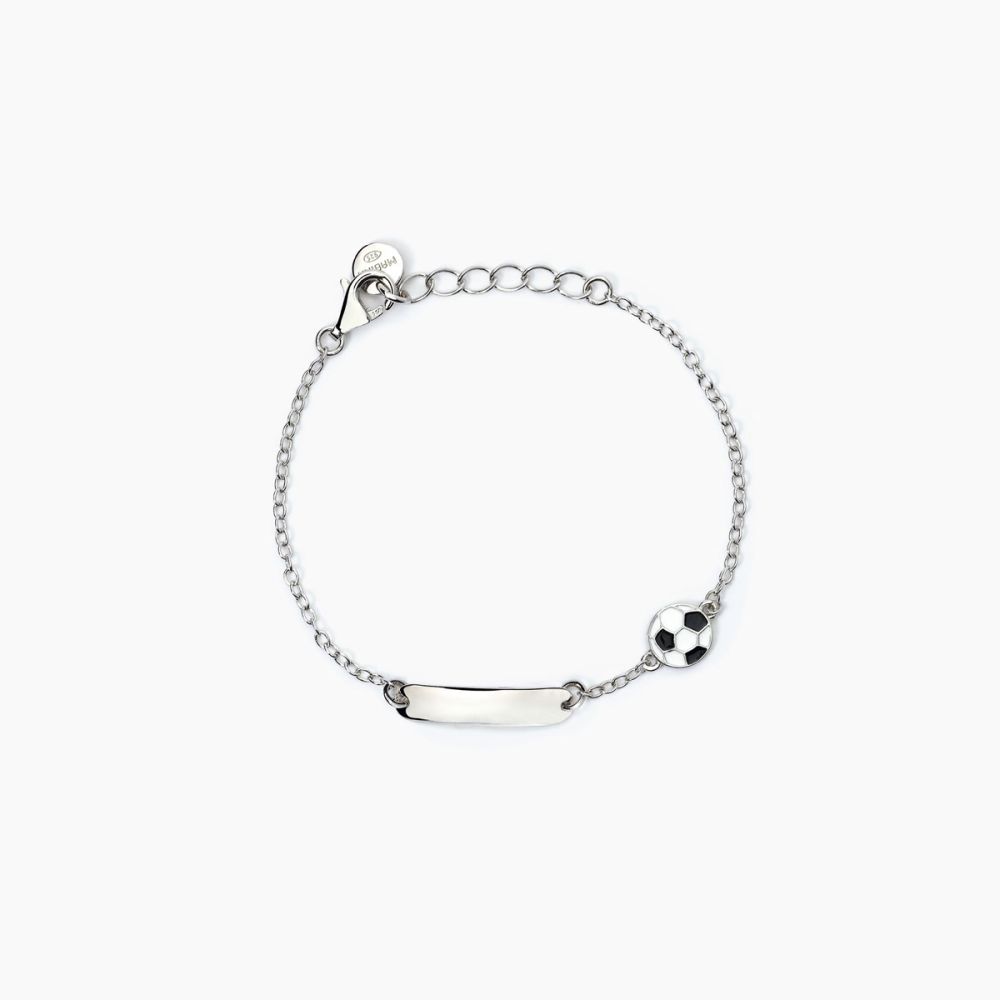 Mabina Bracciale Junior Argento Pallone e Piastra