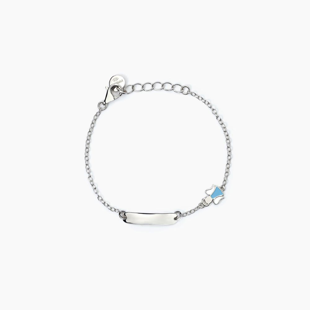 Mabina Bracciale Junior Argento Angioletto e Piastra