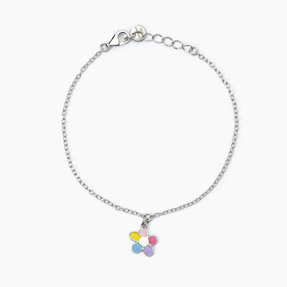 Mabina Bracciale Junior Argento Con Fiore