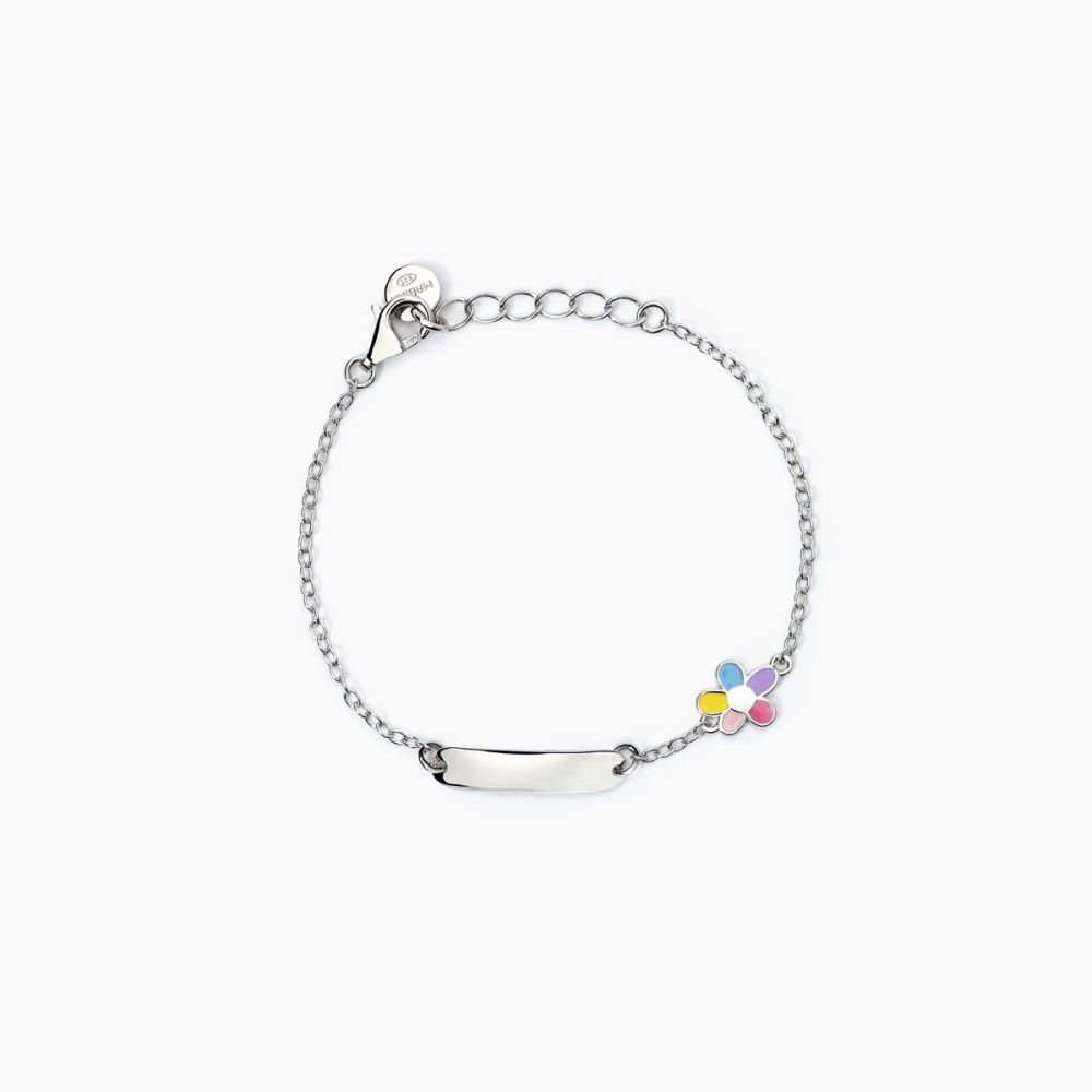 Mabina Bracciale Junior Argento Fiore e Piastra