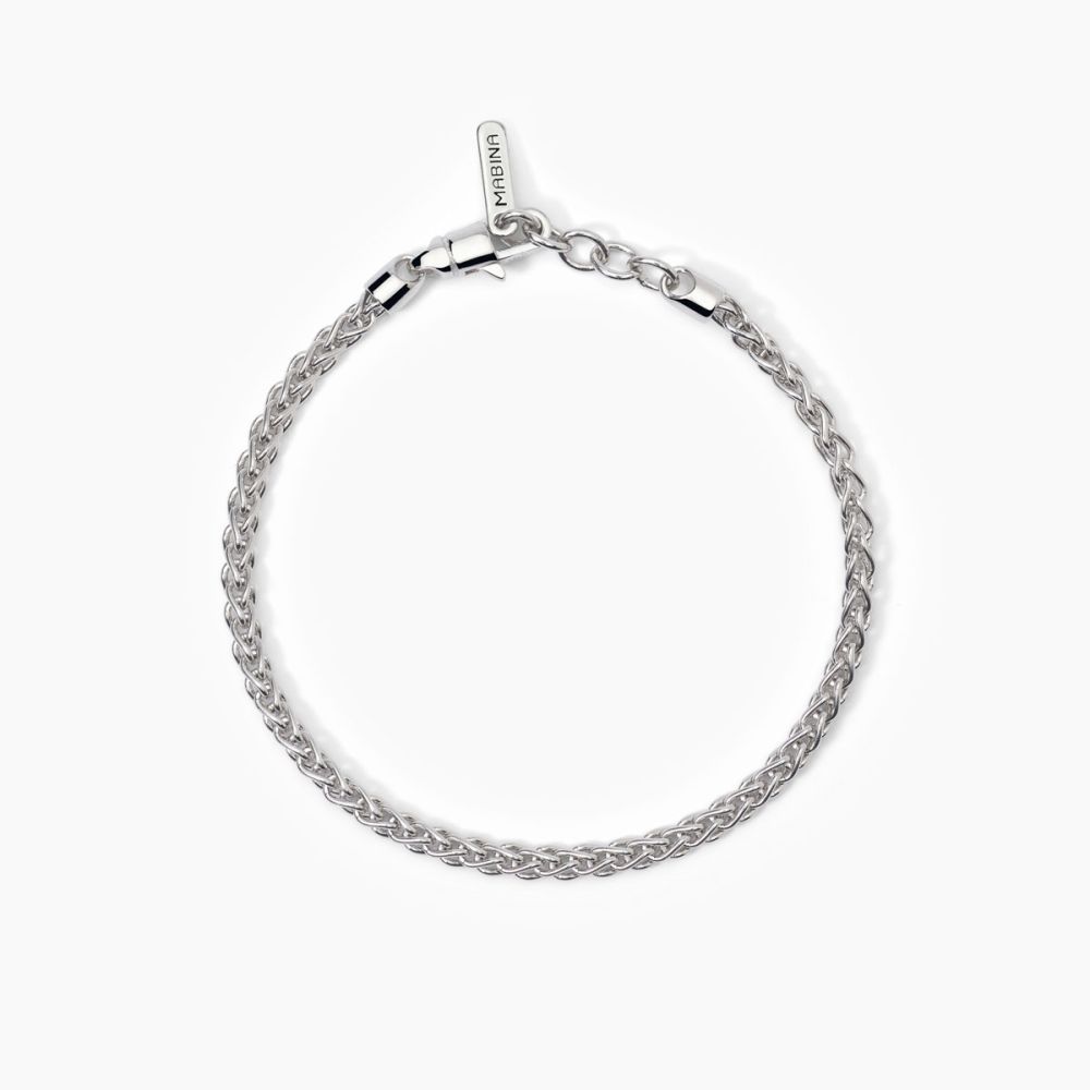 Mabina Bracciale Argento Catena Corda
