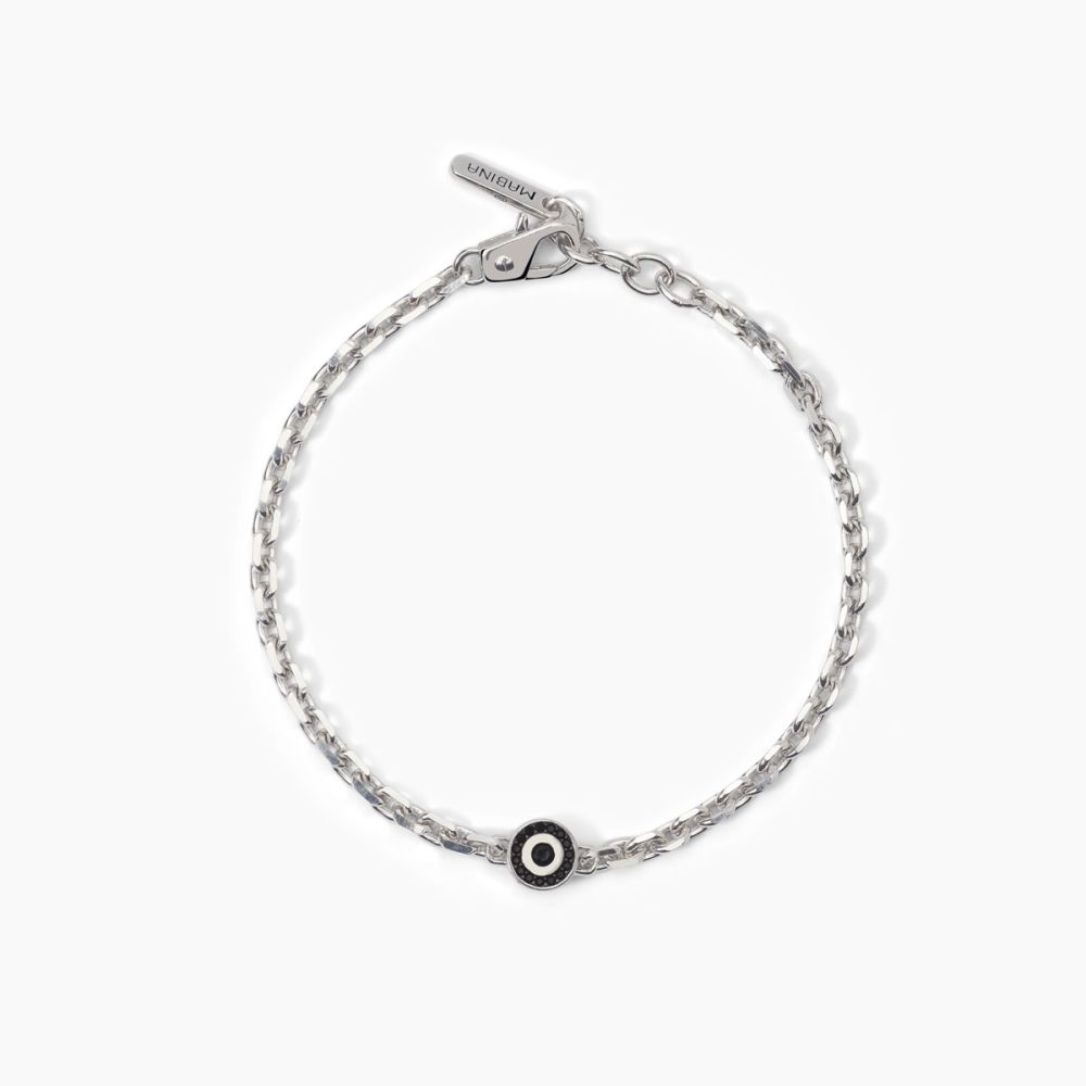 Mabina Bracciale Argento Catena Forzatina e Zirconi