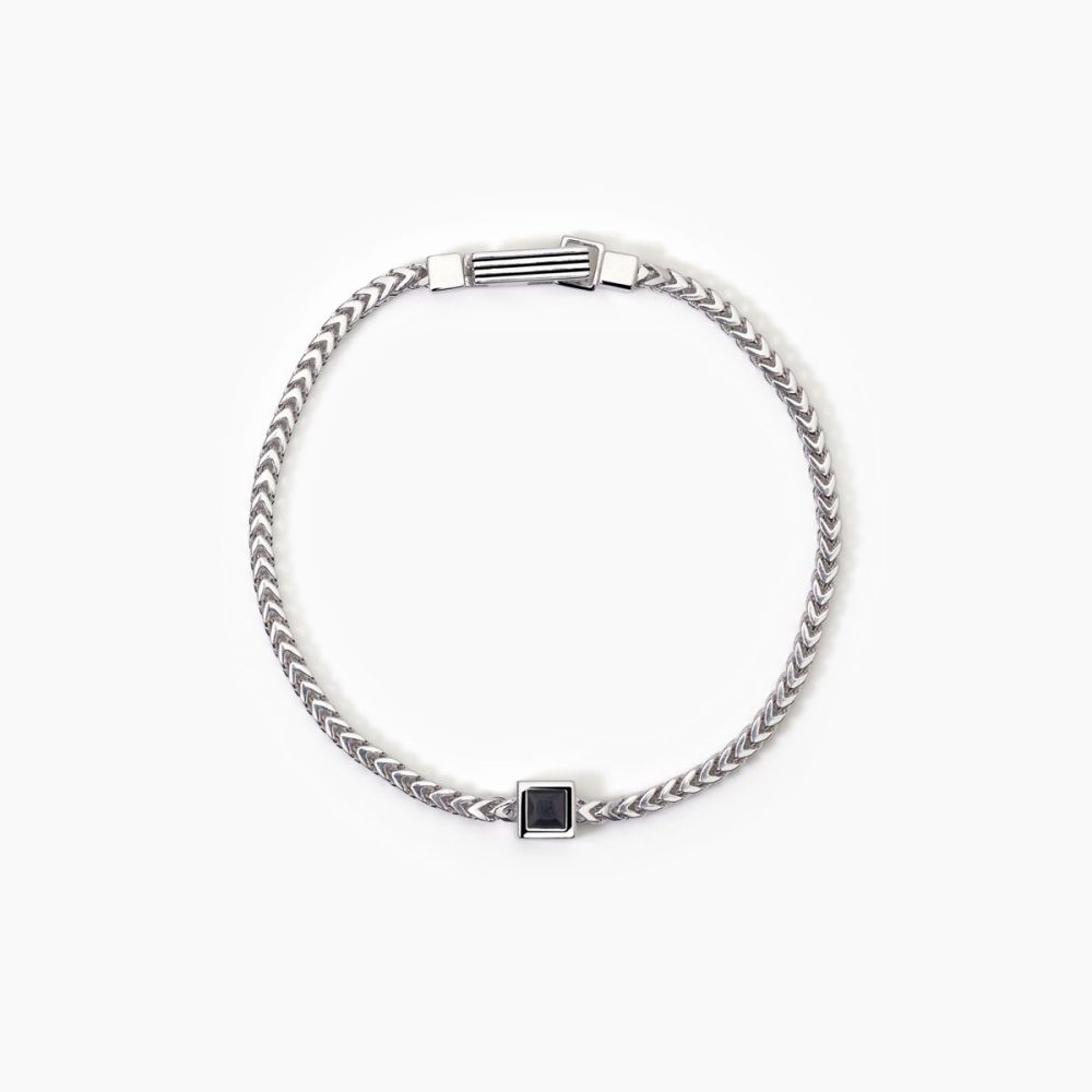 Mabina Bracciale Argento Catena Franco e Zirconi