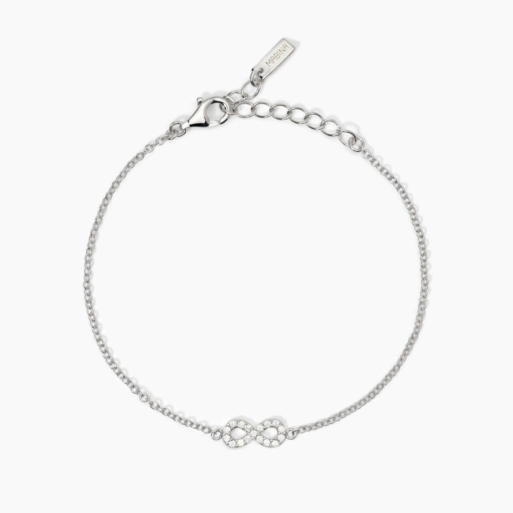 Mabina Bracciale Argento Infinito Zirconi Bianchi