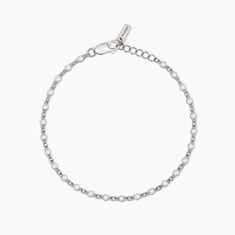 Mabina Bracciale Argento con Zirconi Bianchi