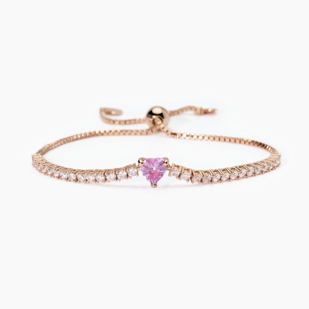 Mabina Bracciale Argento Rosato Zirconi e Tormalina