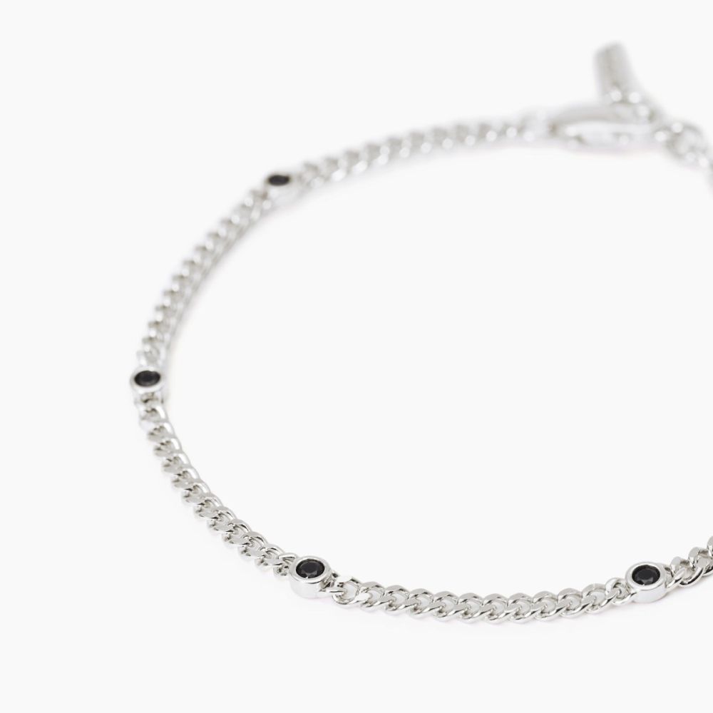 Mabina Bracciale Argento e Zirconi Neri Spotlight