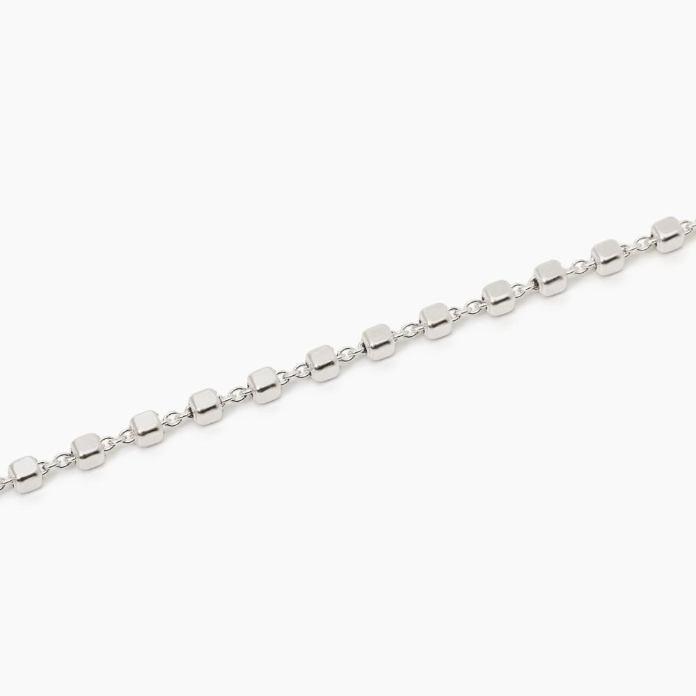 Mabina Bracciale Argento Catena Cubetti