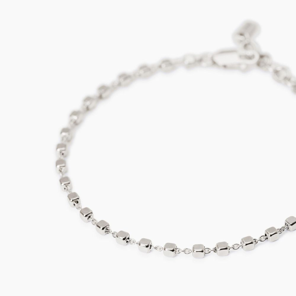 Mabina Bracciale Argento Catena Cubetti