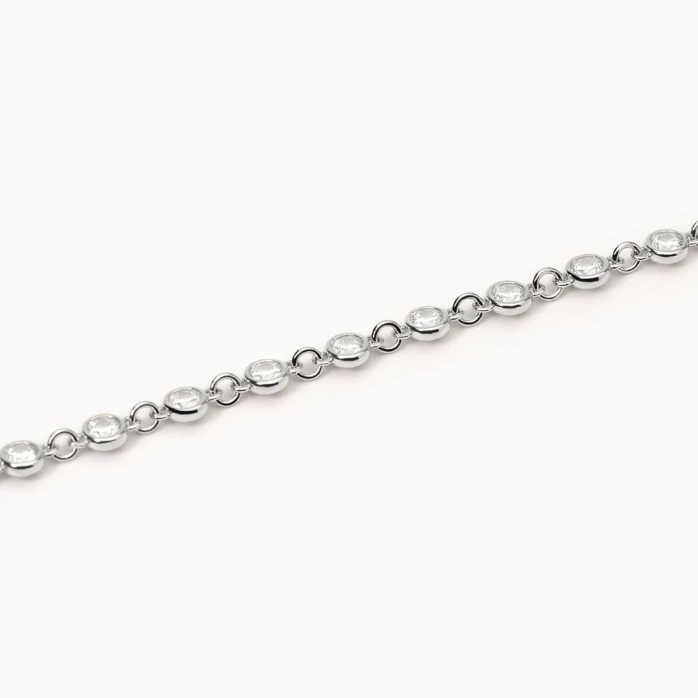 Mabina Bracciale Argento Zirconi Bianchi