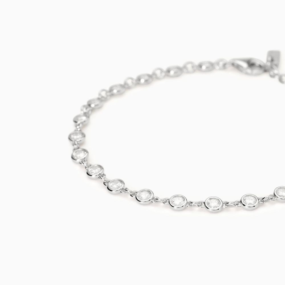 Mabina Bracciale Argento Zirconi Bianchi