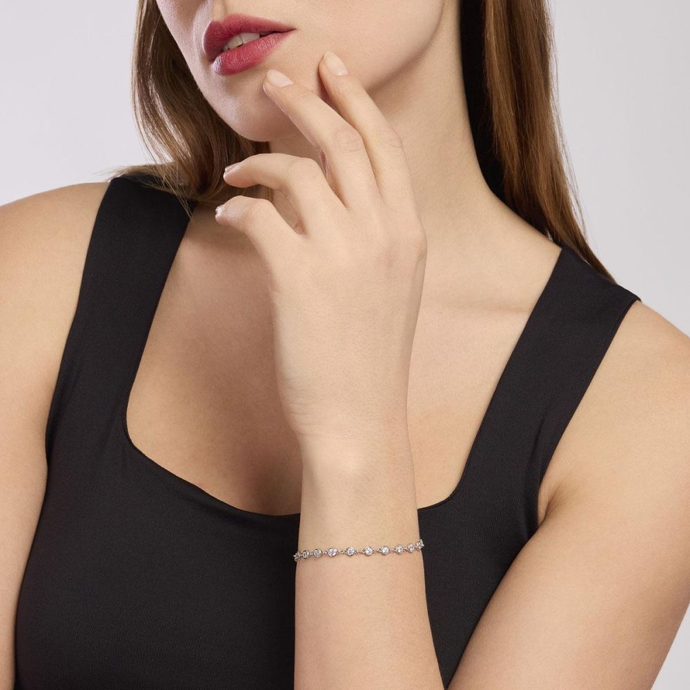 Mabina Bracciale Argento Zirconi Bianchi