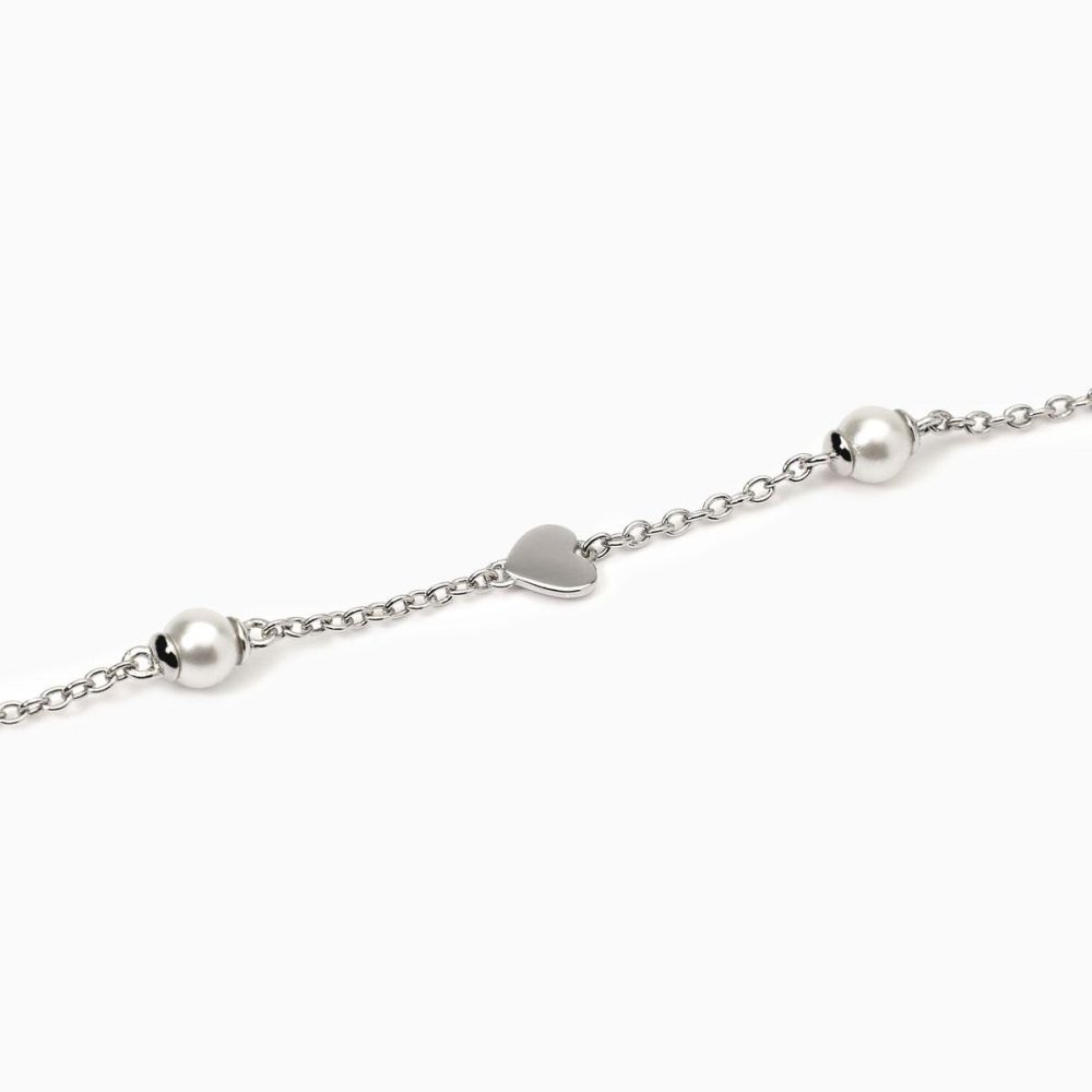 Mabina Bracciale Argento Cuori e Perle