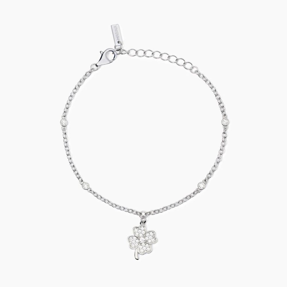 Mabina Bracciale Argento Quadrifoglio e Zirconi